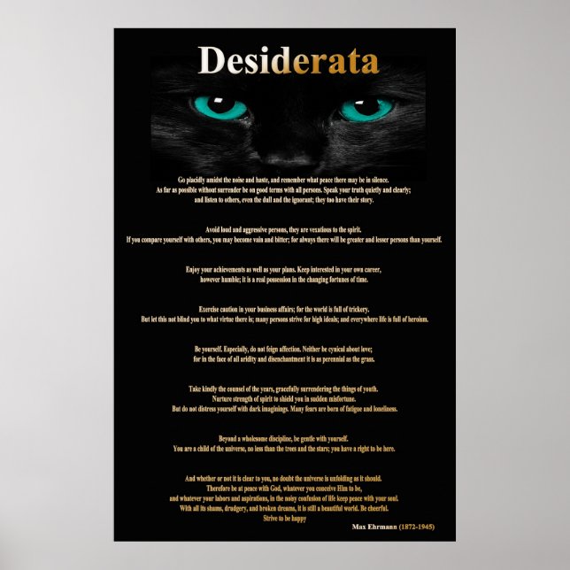 Desiderata Cat Eyes 2 affiches (Devant)