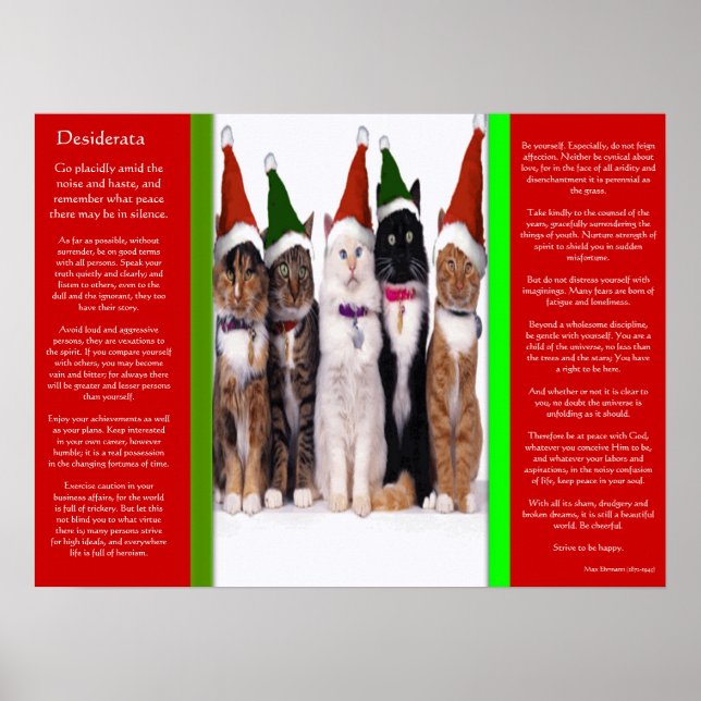 DESIDERATA Christmas Cats Posters (Devant)