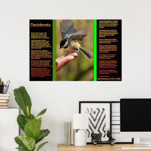 DESIDERATA Flying Sparrow Posters