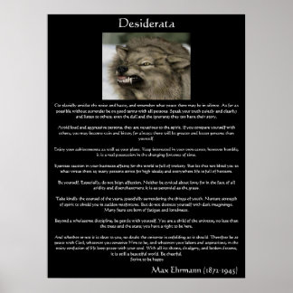 Desiderata Grey Loups Affiches