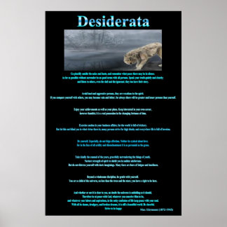 Desiderata Grey Wolves Posters Boire