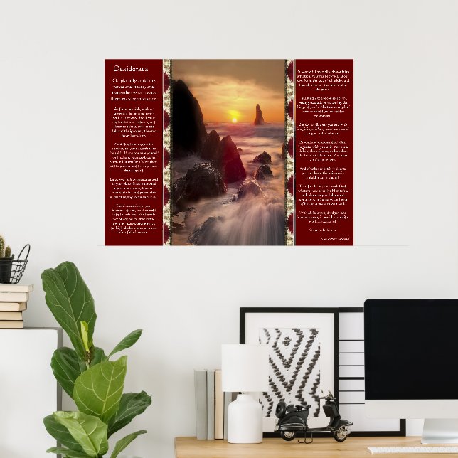 Desiderata Orange Ocean Posters (Bureau à domicile)