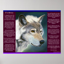 Desiderata par Max Ehrmann loup blanc Posters