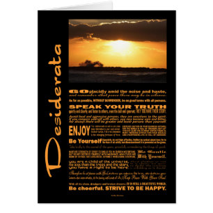 Desiderata Poem Waves Au Coucher Du Soleil
