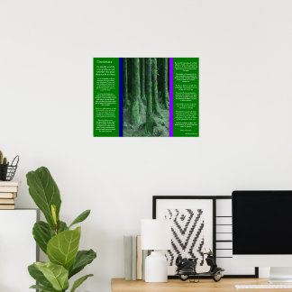 DESIDERATA Posters de Forêt de Mossy foncé