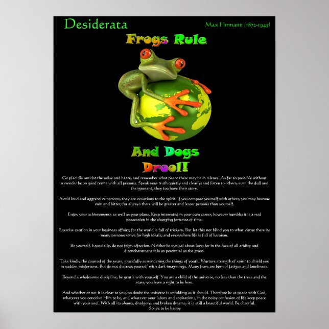 Desiderata Posters règle de grenouille (Devant)