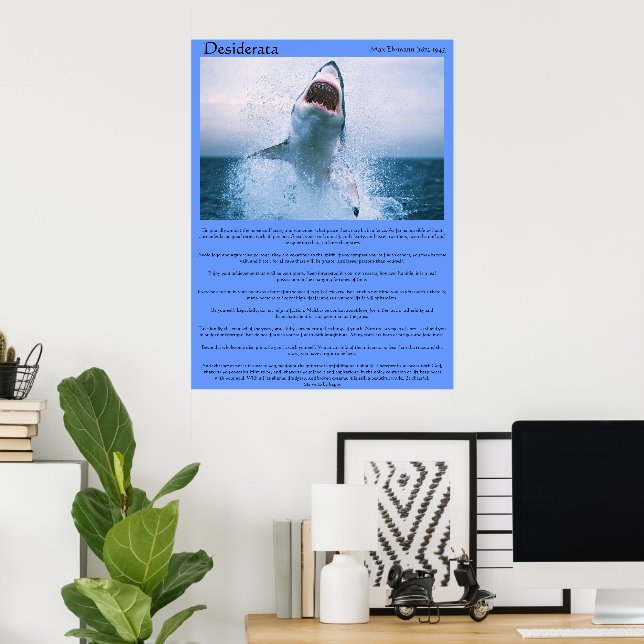 Desiderata Shark Jumping Posters (Bureau à domicile)