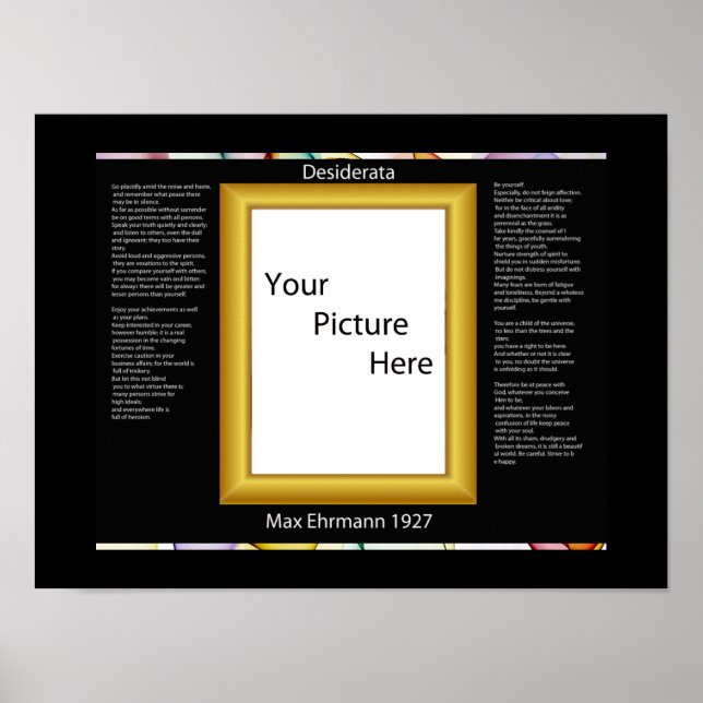 DESIDERATA vos photos Posters (Devant)