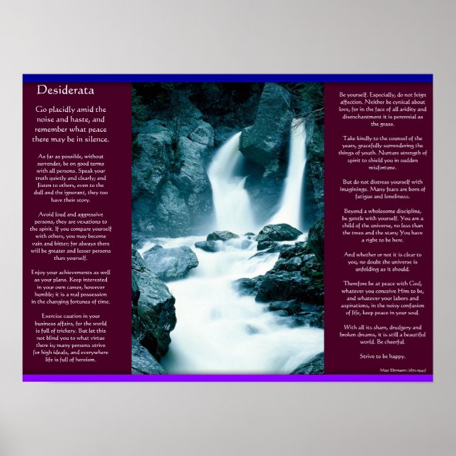 DESIDERATA Waterfalls Posters 11 (Devant)