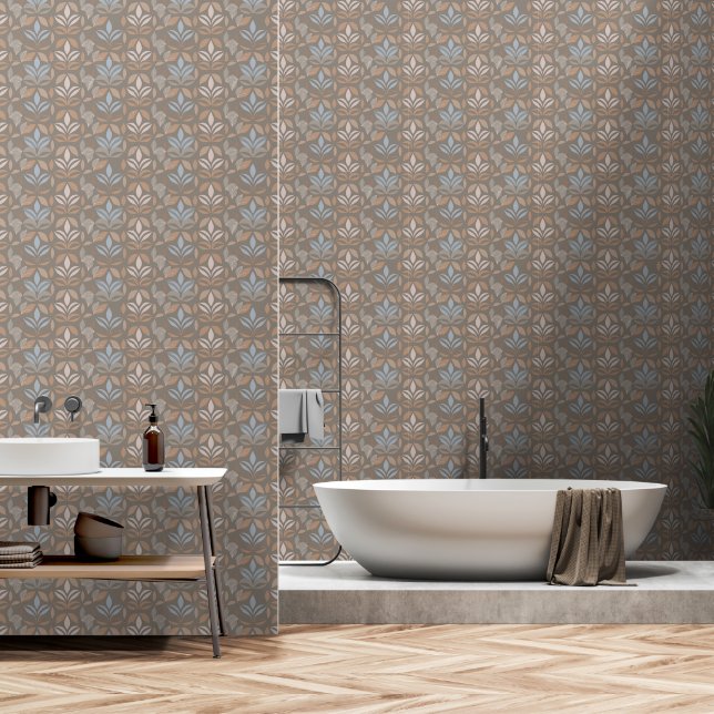Design abstrait moderne et vintage Papier peint (Salle de bain)
