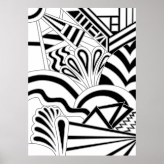 Design Art Déco Monochrome.