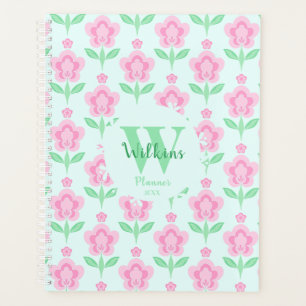 Design Art Décor Boho Rose Vert Floral Fleur