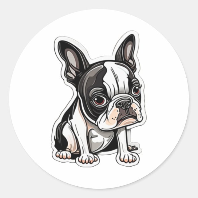 Design autocollant Boston Terrier (Devant)