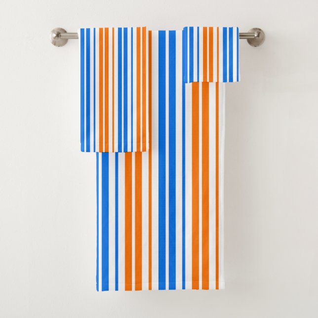 Design bandes verticales orange bleu blanc   (En situation)