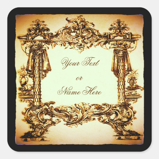 Design baroque Autocollants personnalisés (Devant)
