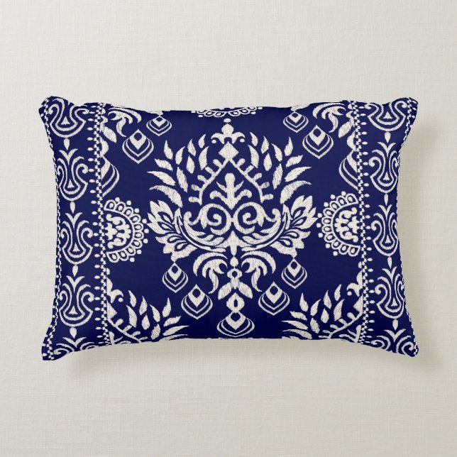 Design Blue Kilim Coussin Accent (Devant)