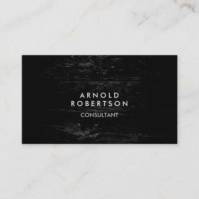 Design Bois Effet Moderne Carte de visite élégant (Devant)