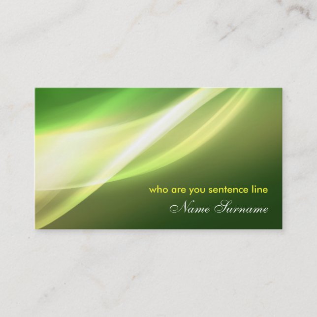 design carte de visite d'abstraction verte moderne (Devant)