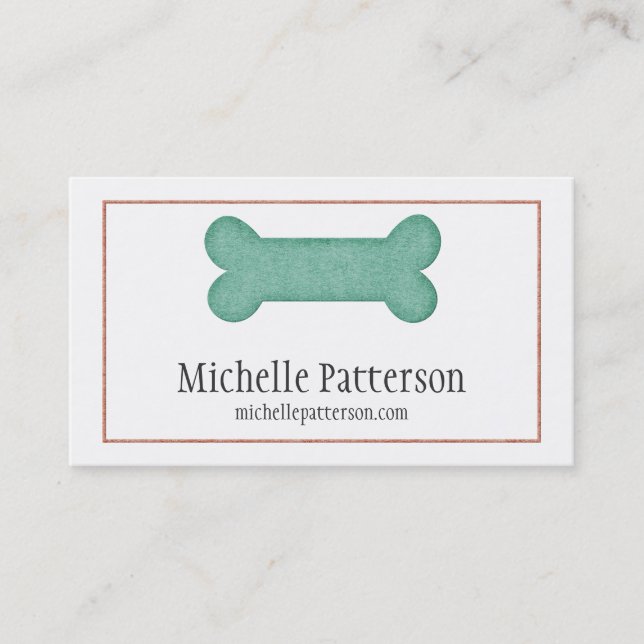 Design Carte de visite d'os de chien bleu/rose (Devant)