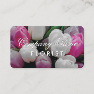 Design carte de visite fleuriste avec fleurs de tu