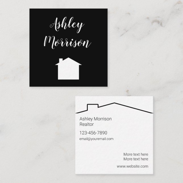 Design Carte de visite tendance Classy Realtor (Devant / Derrière)