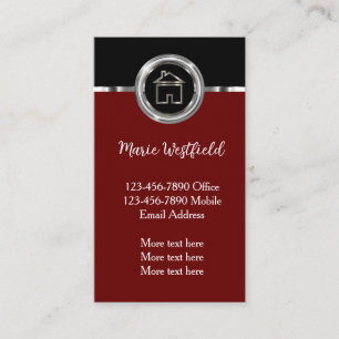Design Carte de visite vertical Realtor Classy