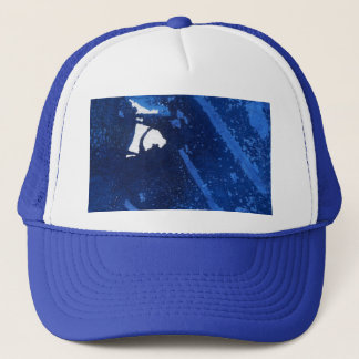 Design Casquette Abstrait en bleu profond océaniqu