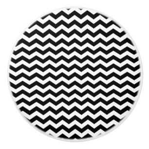 Design Chevron noir - Bouton de tiroir