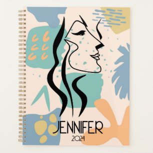 Design coloré Abstrait avec visage femme