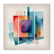 Design d'art géométrique Abstrait et coloré