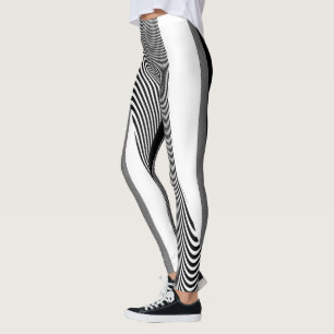 Design D'Art Op Noir Et Blanc, Leggings