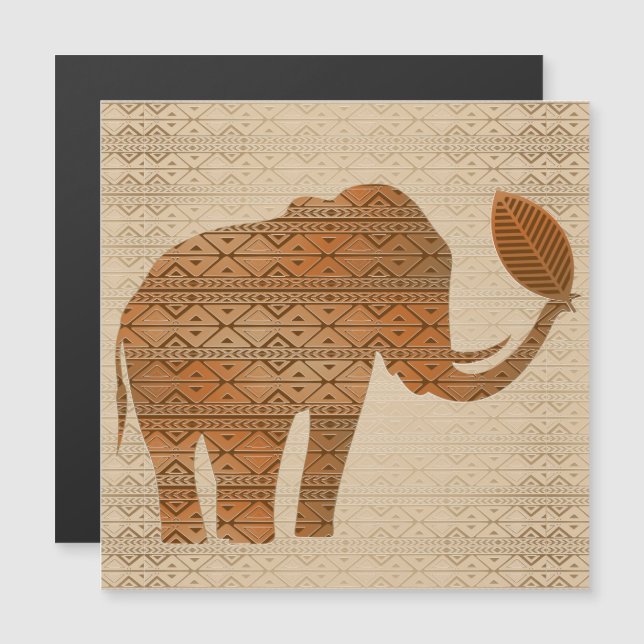 Design d'art tribal des éléphants (Devant / Derrière)