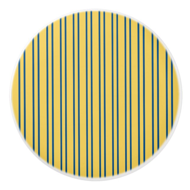 Design de bandes - Jaune et Bleu - Bouton de tiroi (Devant)