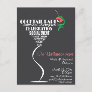 Design de carte d'invitation de cocktail