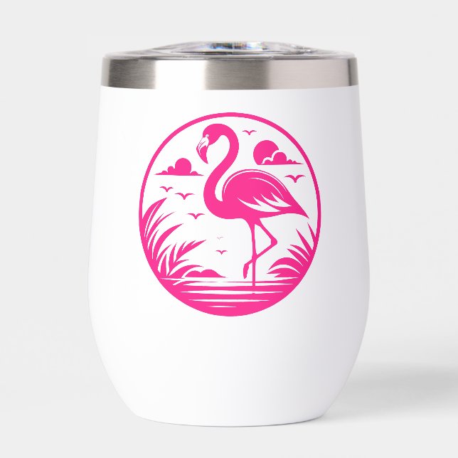 Design de cercle d'été flamant rose-68730 (Avant)