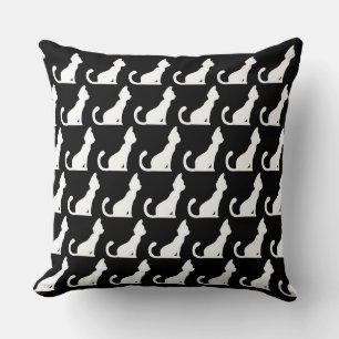 Design de chat Oreiller à lancer noir