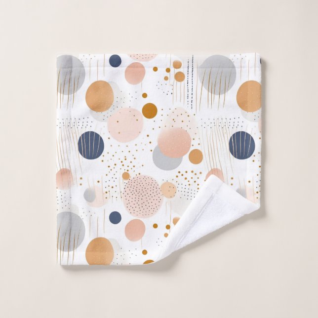 Design de couleur Abstrait bleu et BrownCouverture (Gant de toilette)