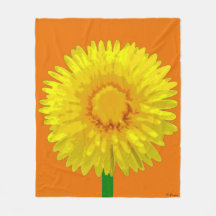 Design de couverture en toison "Sunshine Flower".