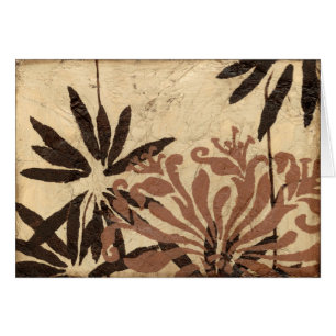 Design de crayon floral avec Feuilles tawny