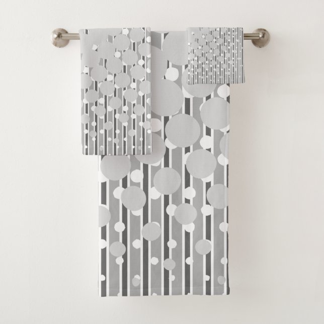 Design de densité en gris - Ensemble de serviettes (En situation)