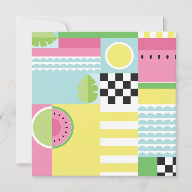 Design de fruits d'été, mosaïque colorée (Devant)