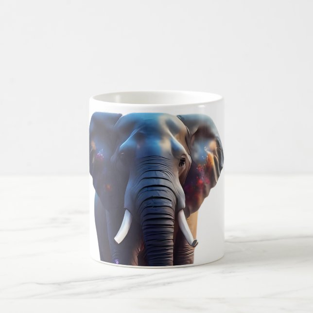 Design de la Mug en verre de mosaïque éléphant (Centre)