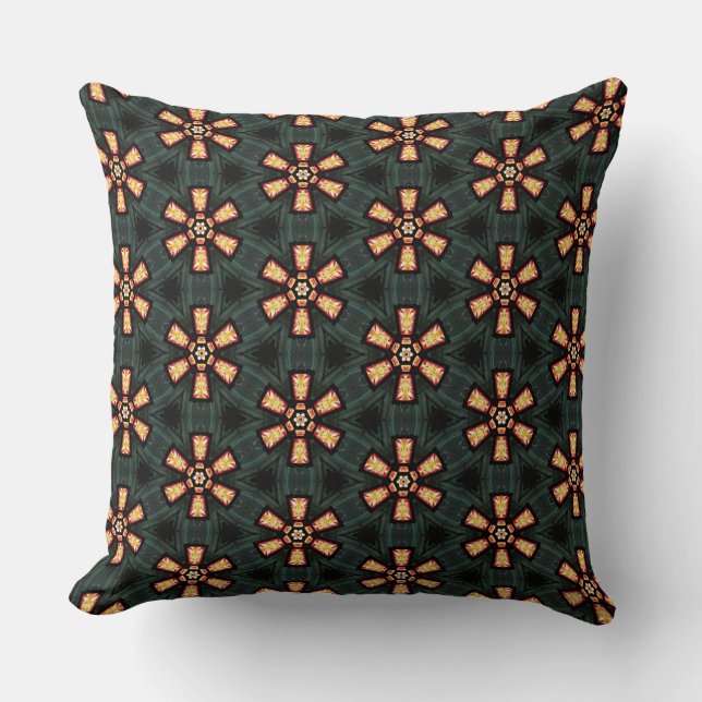 Design de la roue de ventilateur rouge sur Coussin (Recto)