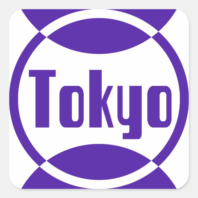 Design de logo violet de Tokyo #1 Stickers (Devant)