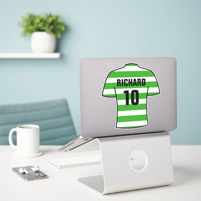 Design de maillot de football en Sticker Green Hoo (Ordinateur portable sur le bureau)