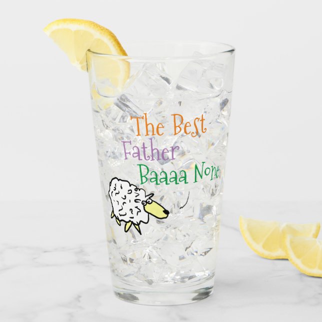 Design de mouton pour le meilleur verre Père (Devant glace)