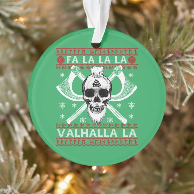 Design de Noël moche Fa-La-La-Valhalla Viking Val (Arbre)