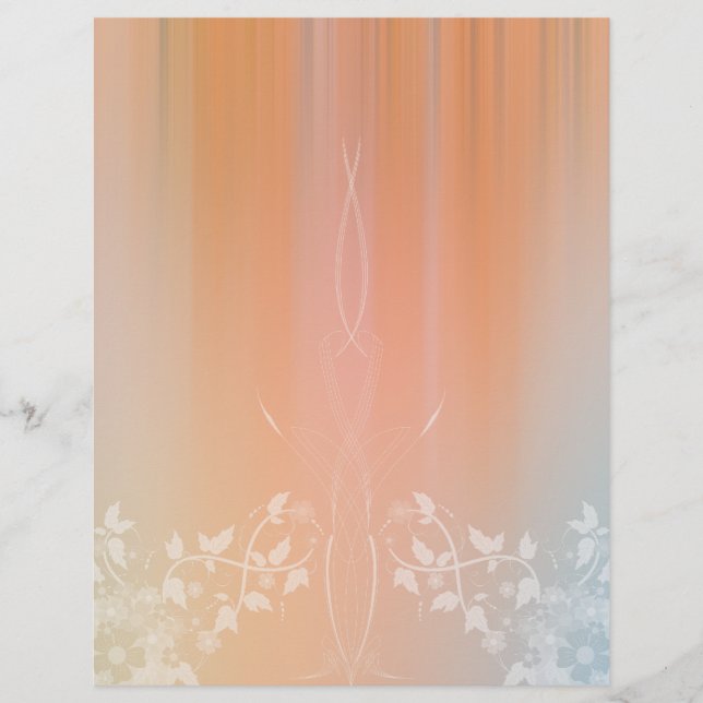 Design de papier scrapbook romantique Floral (Devant)