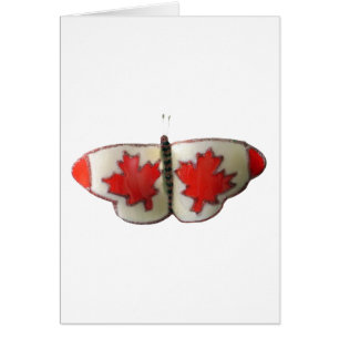 Design de papillon du drapeau canadien