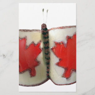 Design de papillon du drapeau canadien